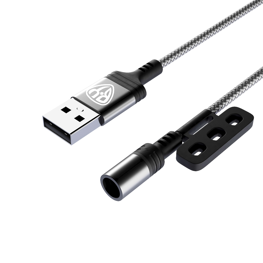 Кабель для зарядки BY "Магнитный" 3 в 1, iP/Micro USB/Type-C, серый, 2.1А, 1 м - #4