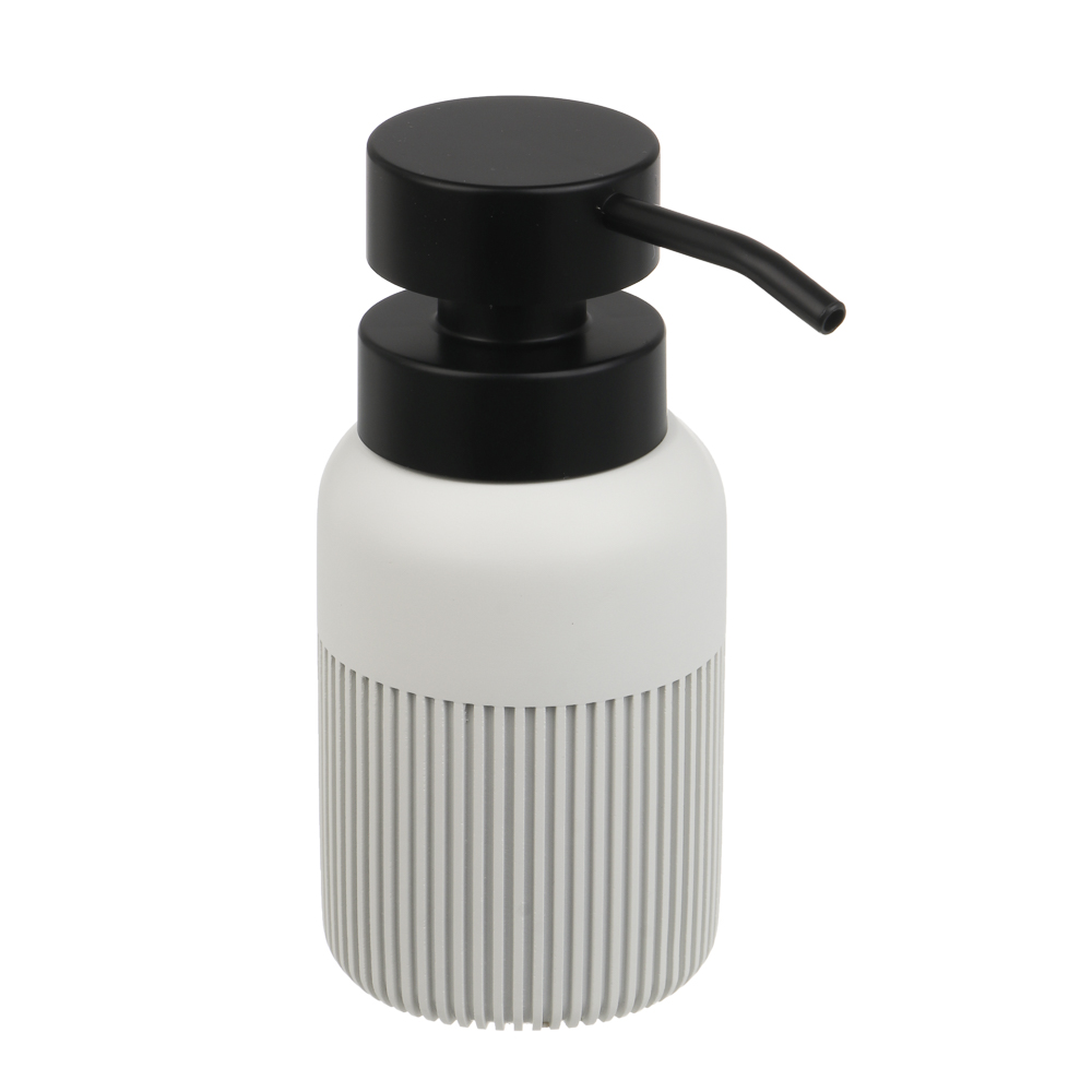 Диспенсер для жидкого мыла тм VETTA Модена, 230мл, полирезин, молочный, 7x7x15см - #1