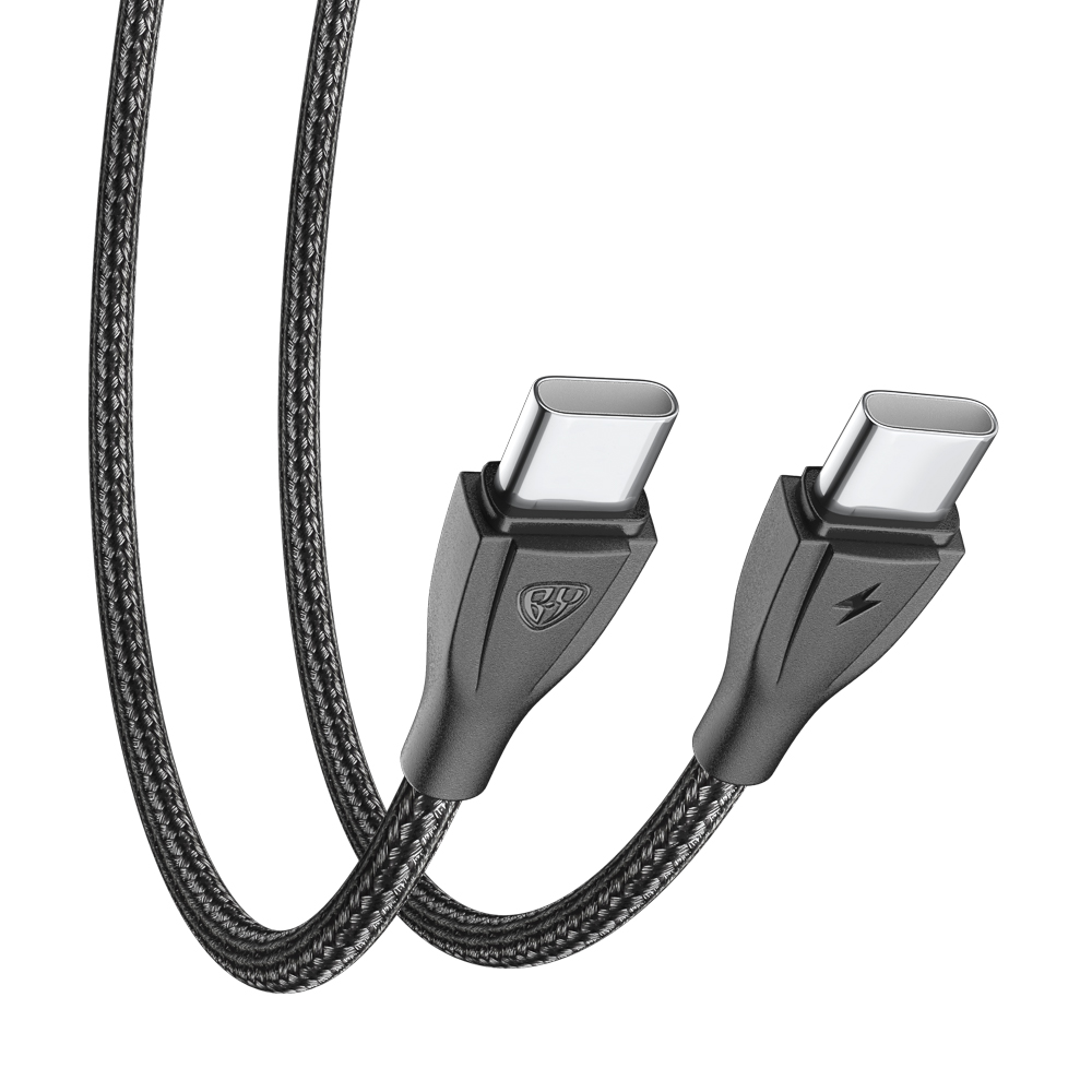 Кабель для зарядки Type C-Type C BY Nylon Pro, 60Вт, 2 м, 5A, нейлон, черный - #5