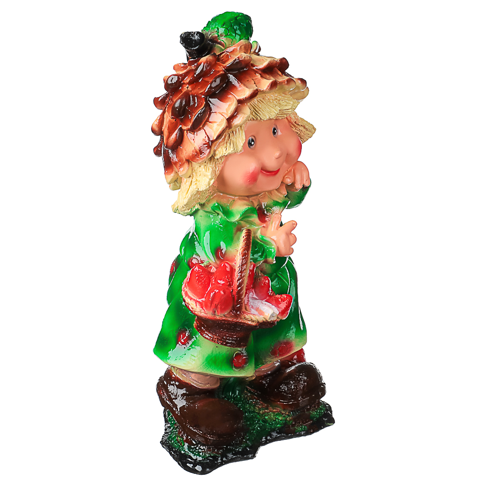 Фигура садовая Девочка-гном Шишка 35х20см гипс - #1