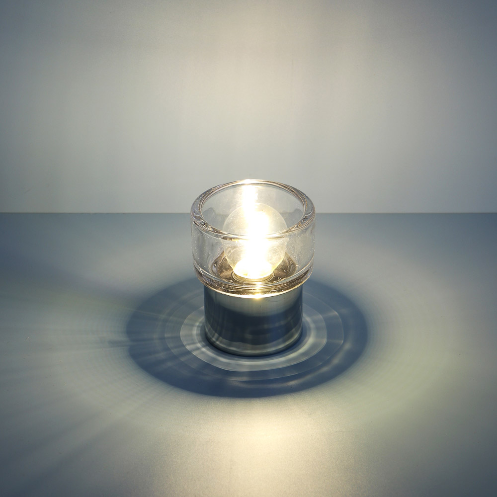 Светильник LED, 8х8х6 см, металл, стекло, 2xААА - #4