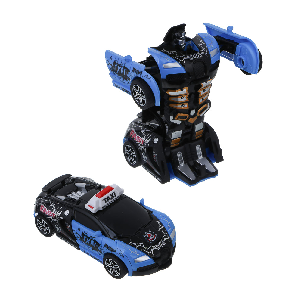 ИГРОЛЕНД Робот трансформирующийся "Герой города", инерция, ABS, 5,5х12,5х3,8 см, 3 дизайна - #1