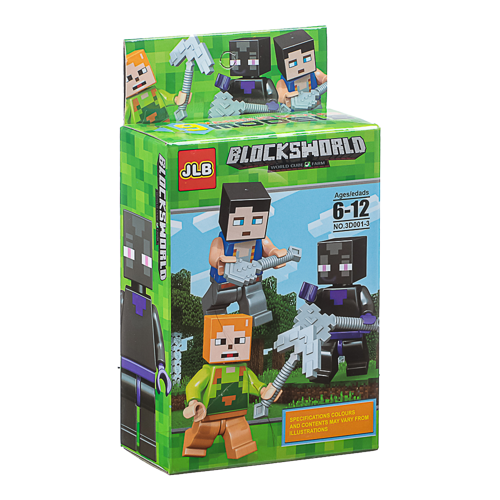 Конструктор "BlocsWorld. Персонажи" 6-12 деталей, ABS, 8х4х14 см, 4 вида - #11