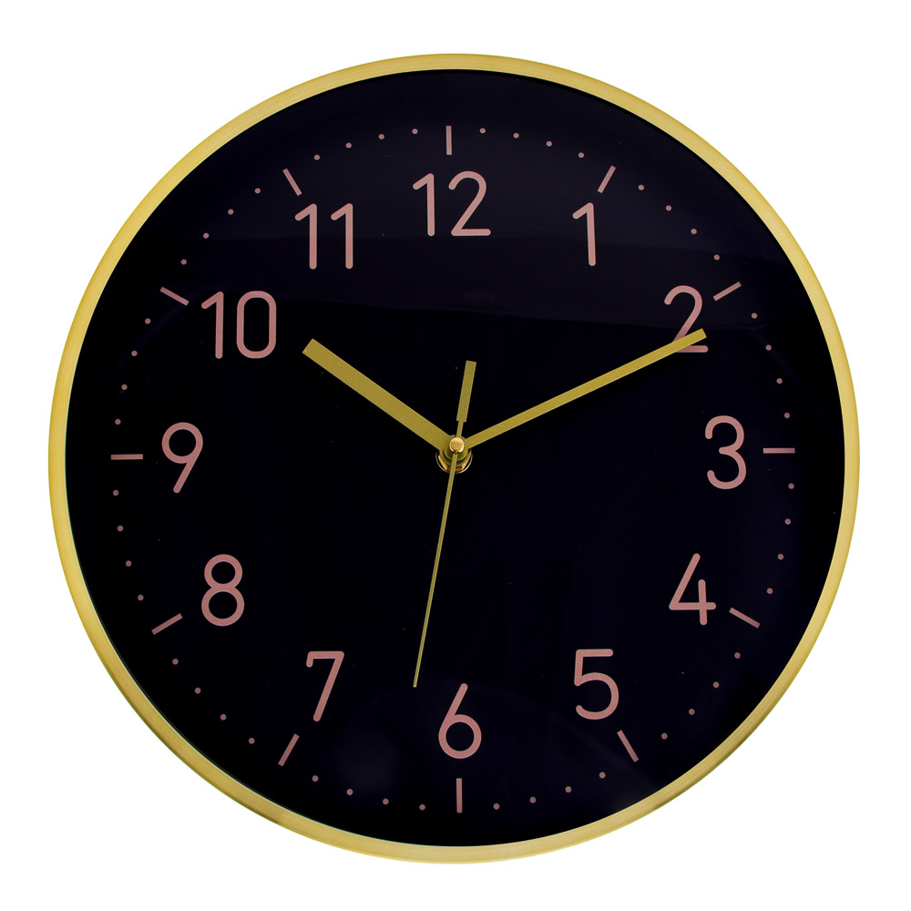 LADECOR CHRONO Часы настенные круглые, металл, d30 см, 1xAA, цвет черный, арт.06-55 - #1