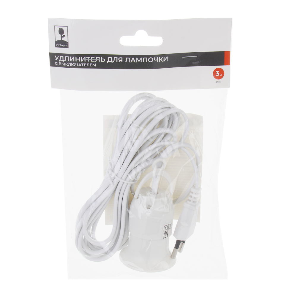 INBLOOM Удлинитель для лампочки с выключателем, Е27, 3 м, медь - #3