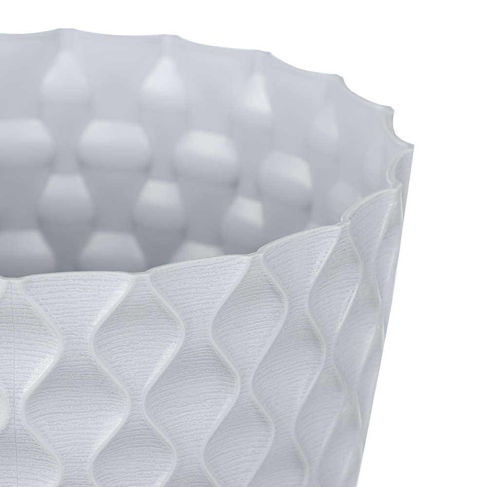 Горшок для цветов с поддоном "Wave", 2.5 л, d=17.5 см, микс цветов - #9