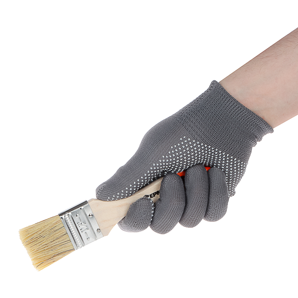 ЕРМАК/HEADMAN Кисть малярная плоская "Бейсик" нат. щетина 1,5" (38мм) - #5