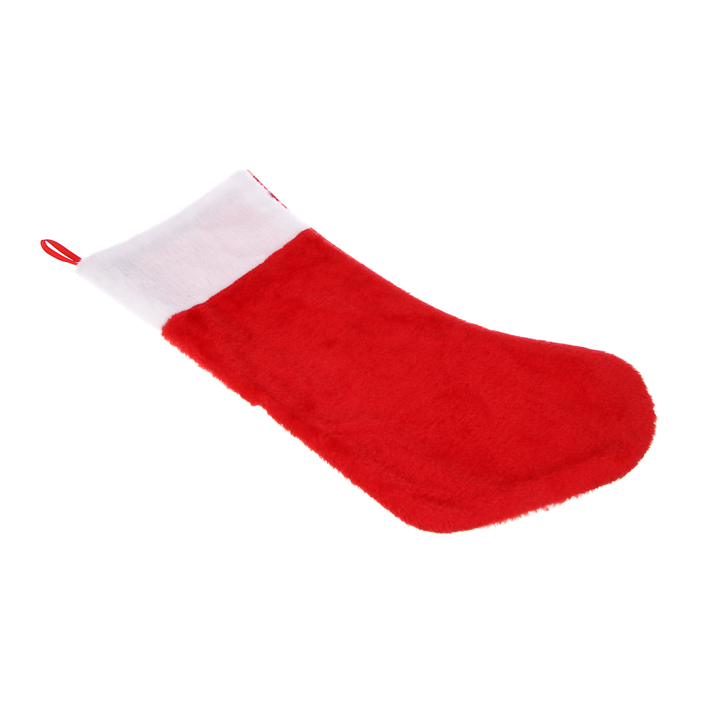 СНОУ БУМ Носок декоративный новогодний, 25x46 см, полиэстер, красный - #2