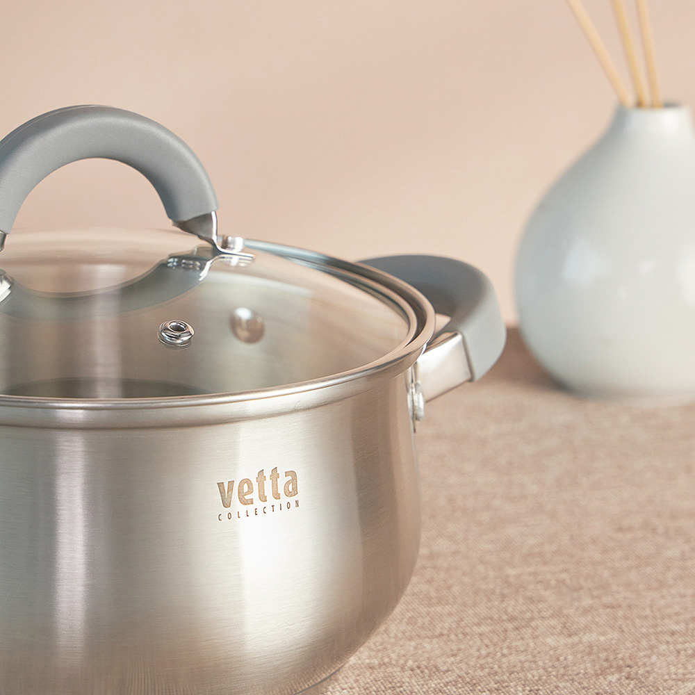 VETTA Вена Кастрюля 20х11,5см. 3,6л. со стекл. крышкой, индукция - #9