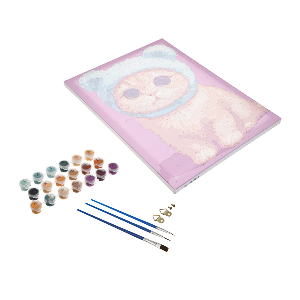 ХОББИХИТ Картина по номерам, комплект (основа, акриловые краски, кисть), 30х40см, 10 дизайнов - #4