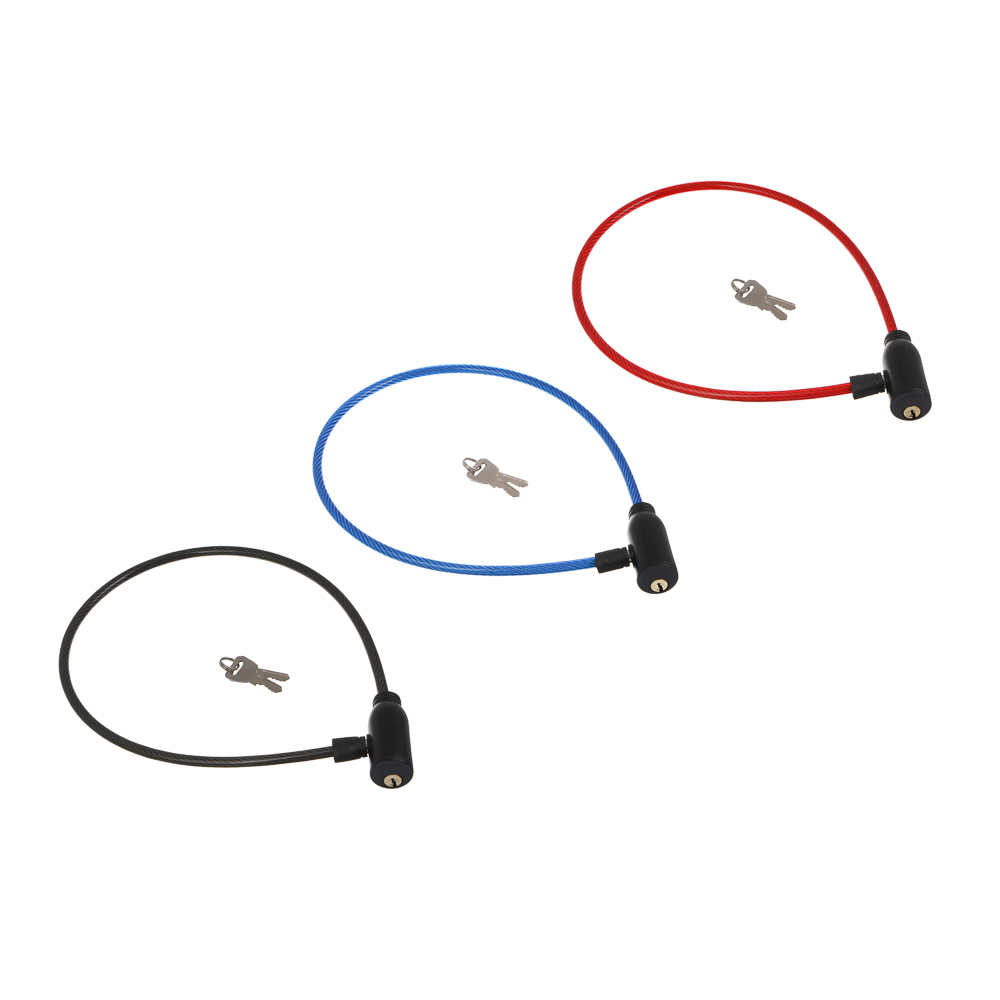 Замок велосипедный тм BY SPORT, противоугонный, тросовый, 600х7мм, металл, ПВХ, 3 цвета - #1