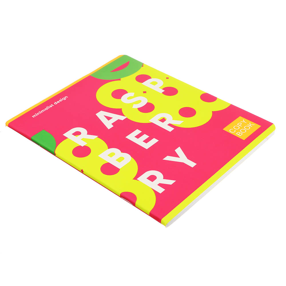 Тетрадь 48л. в клетку, офсет, обл.мел.картон, скрепка, софт тач, микс - #17