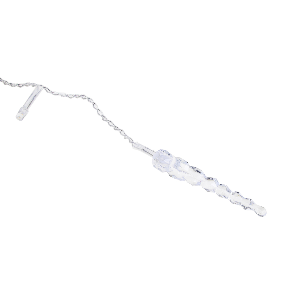 СНОУ БУМ Гирлянда эл. бахрома с сосульками 2.5x0.3х0.5x0.7м, 80LED, шампань, пост свеч,ПВХ проз,220В - #3