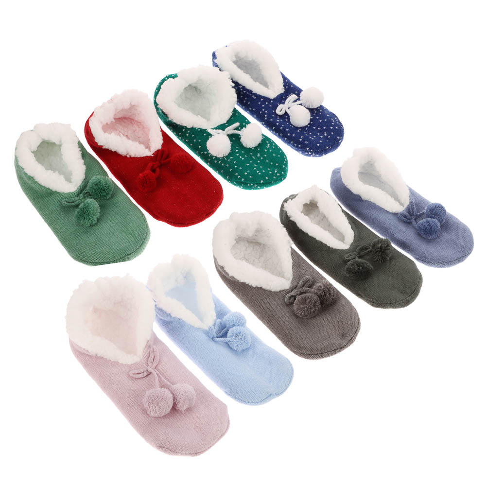 Носки женские с помпоном, тм RS, верх 75% акрил, 25% полиэстер, внутри 100% полиэстер, р. 36-39 - #3