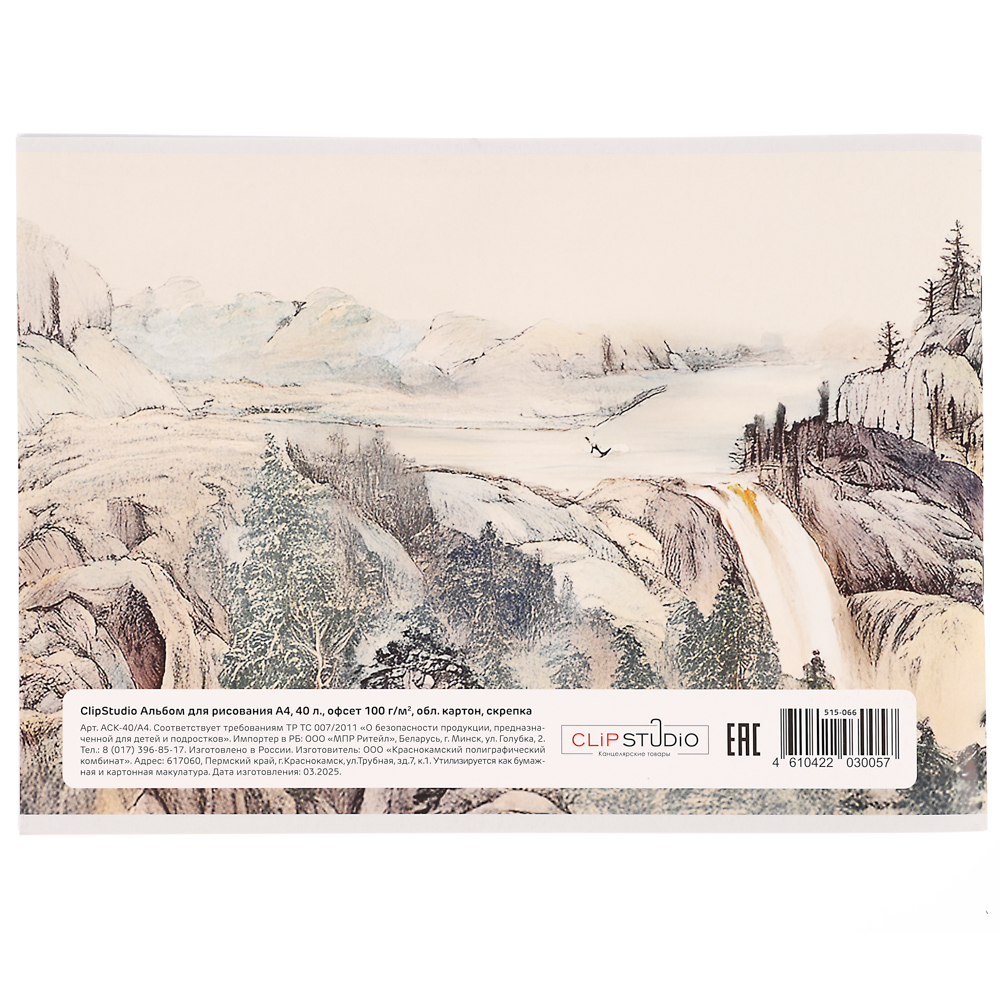 ClipStudio Альбом для рисования A4 40л., офсет 90г/м2, обл. картон, скрепка, 4 дизайна - #11