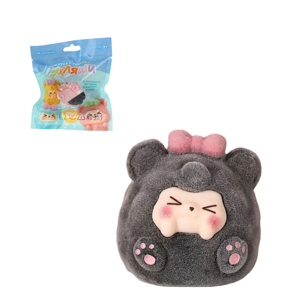 Игрушка сюрприз "Пухляши" с наклейками, ИГРОЛЕНД, полистоун, PVC - #1