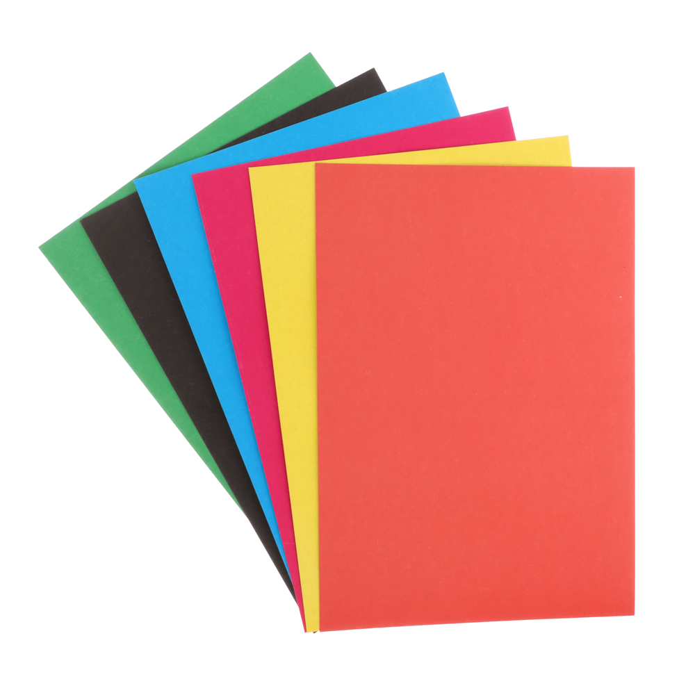Картон цветной А4, 6 листов, 6 цветов, немелованный в папке - #3