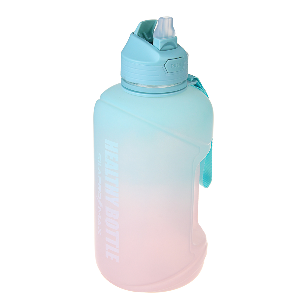 SILAPRO MAX Бутылка спортивная с замком, EGGSHELL BLUE-LOTUS ,2л, PETG - #5