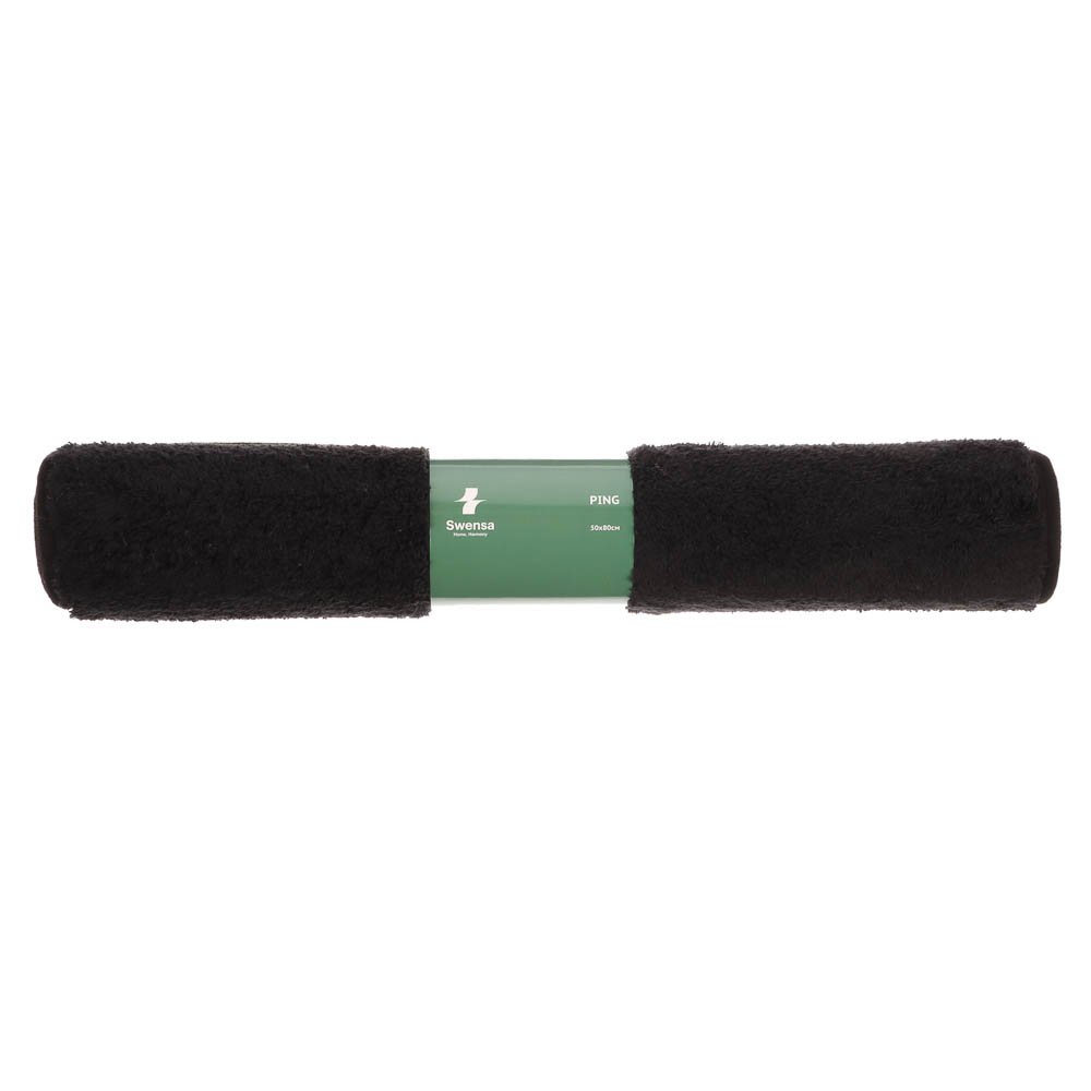 Коврик для ванной 50х80см PING, BLACK2, чёрный, полиэстер, SWM-4014-BLK-B - #6