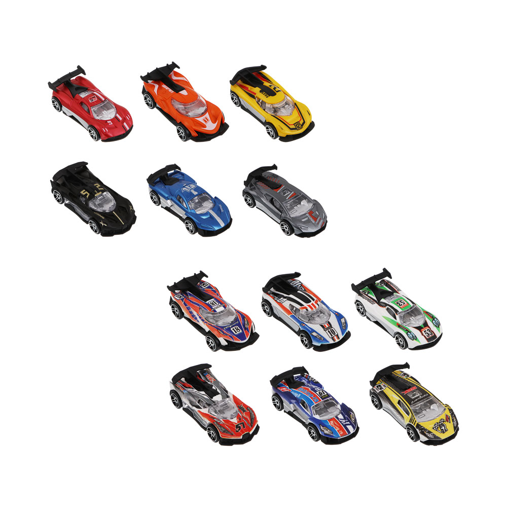 ИГРОЛЕНД Набор машинок, 6 шт, "Автоспорт", PP, 33,1х12,1х3,3 см, 2 дизайна - #2