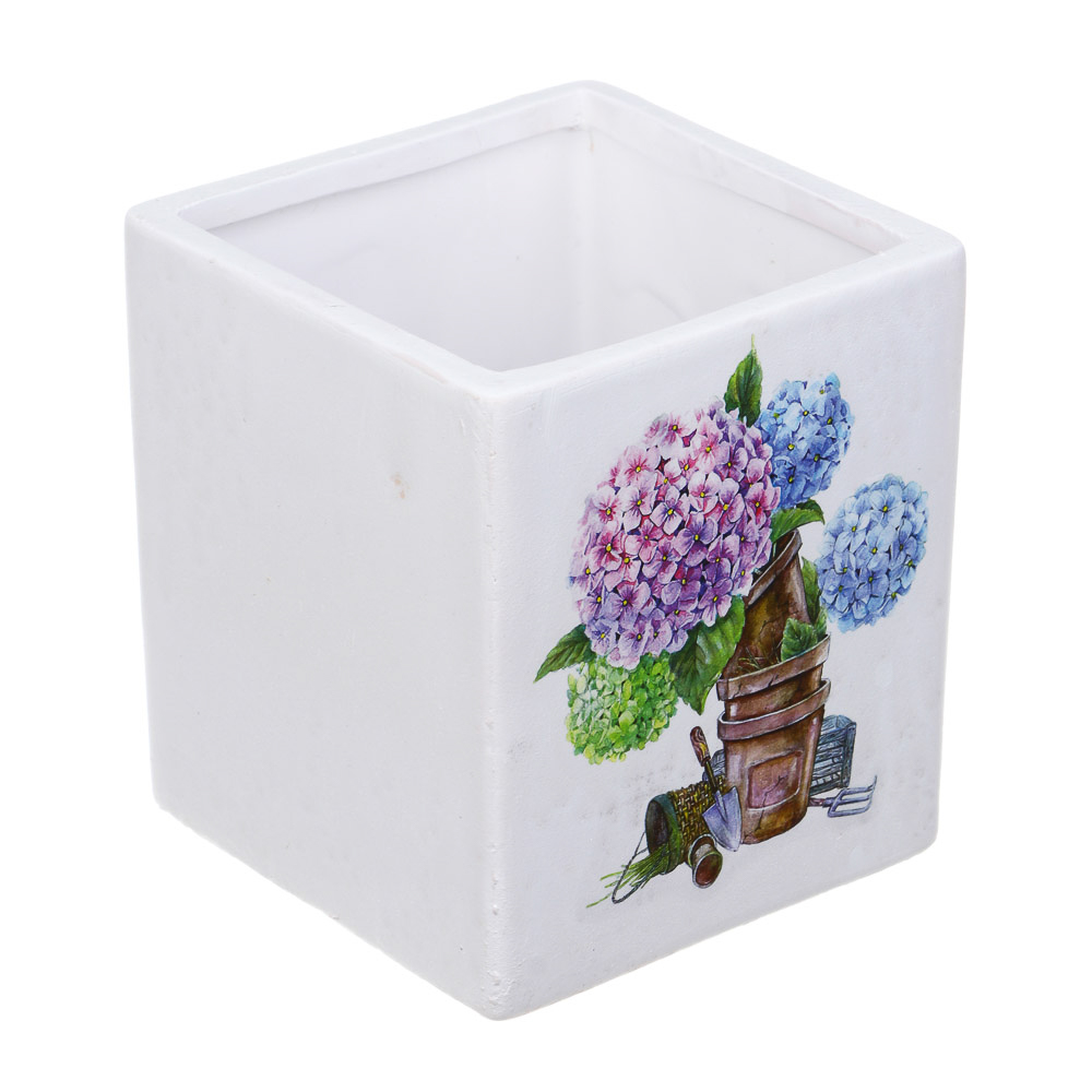 INBLOOM Кашпо Цветы 10х9см, керамика - #5