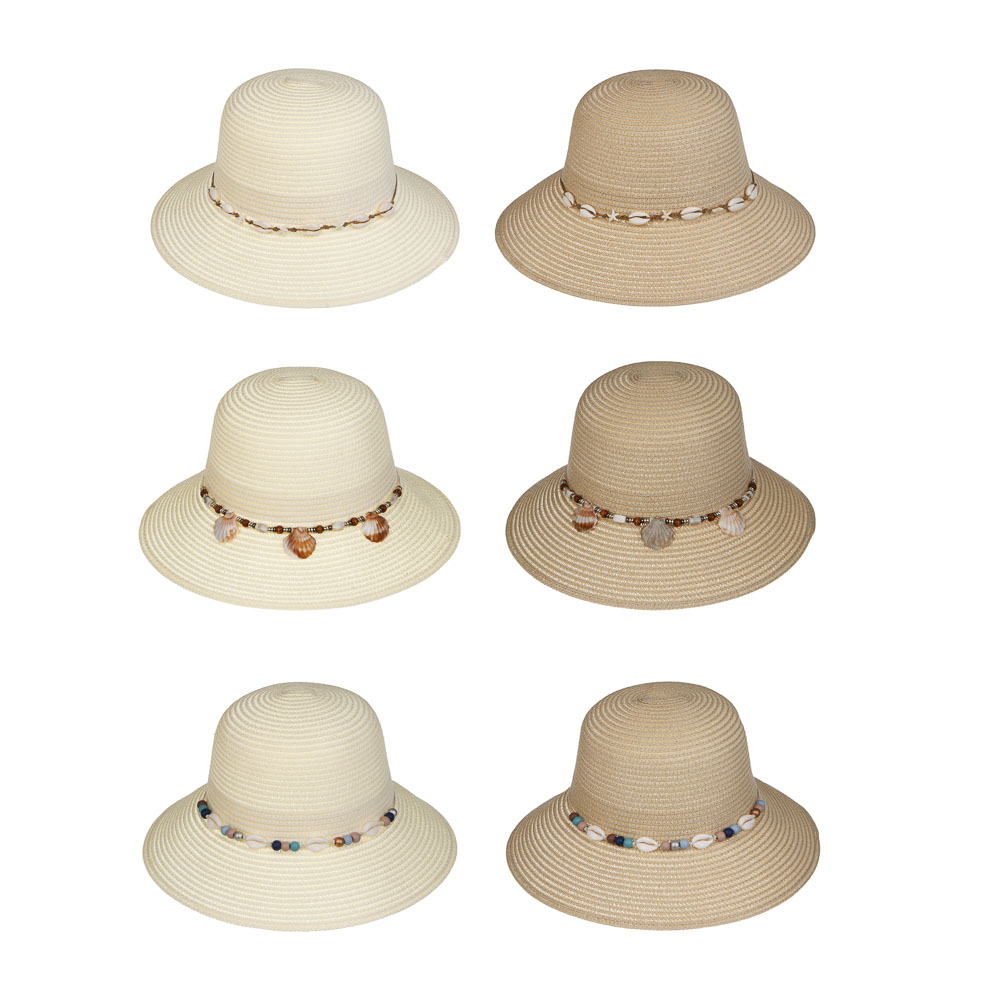 Шляпа женская с декором тм GALANTE р. 58, 100% целлюлоза, разноцветная - #1