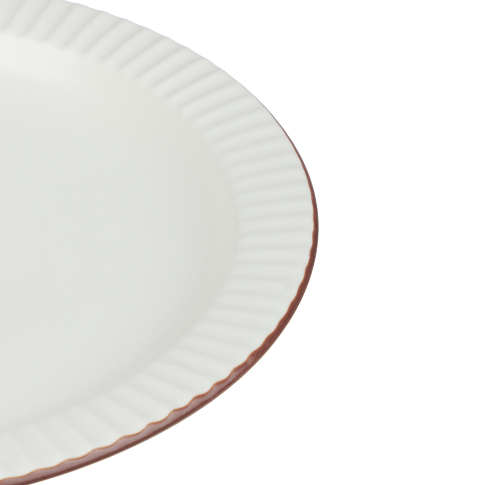 Тарелка закусочная Лусия тм MILLIMI, 21,3см, фарфор, кремовый - #3