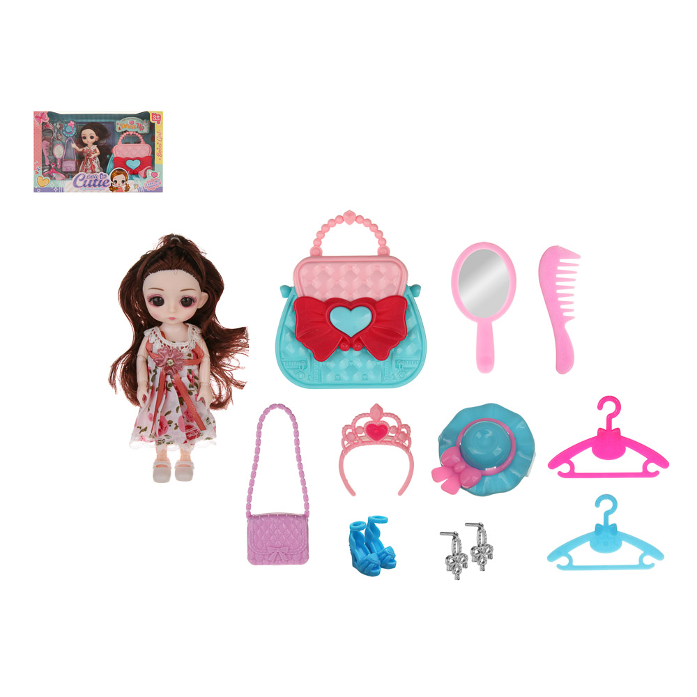 Кукла 15 см с акс. в коробке, PP, ABS, PVC, тм ИГРОЛЕНД - #1