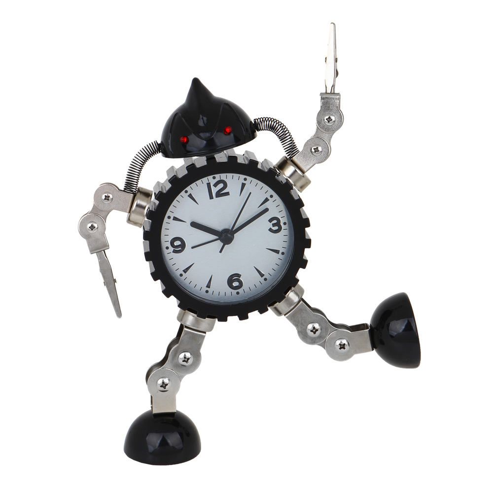 LADECOR Часы настольные металлические, 21x13x3 см, цвет черный - #4