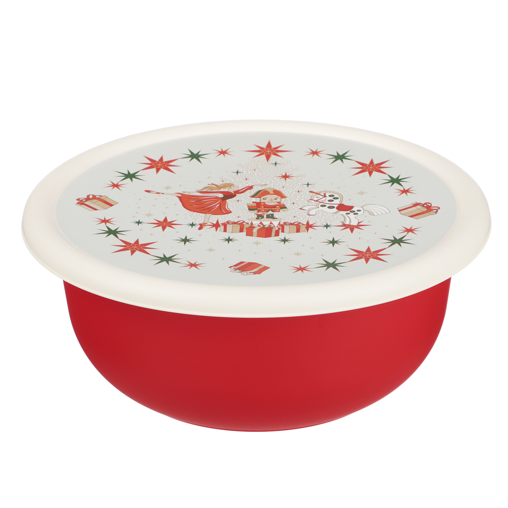 Щелкунчик Миска с крышкой 2,1л, пластик - #1