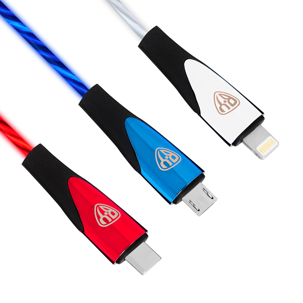 Набор кабелей для зарядки BY, iP/Micro USB/Type-C купить с выгодой в  Галамарт