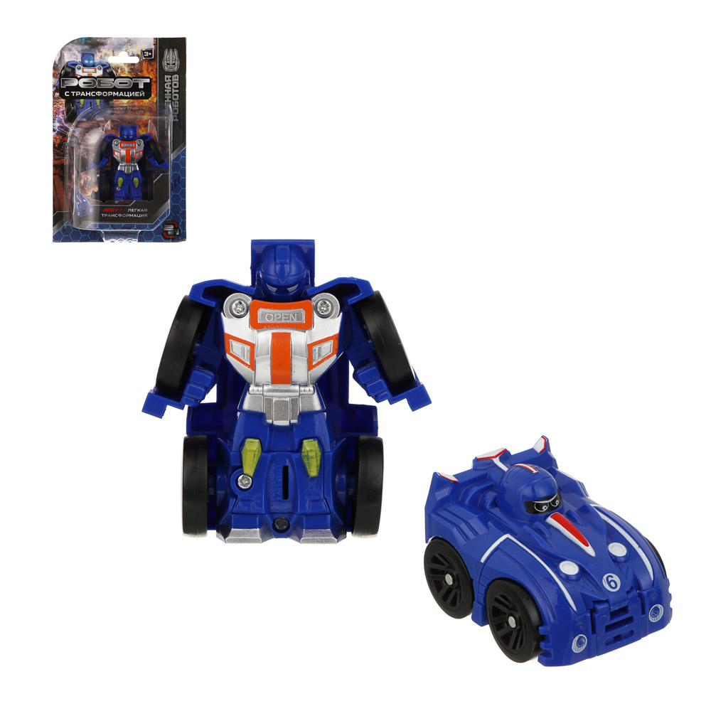ИГРОЛЕНД Робот маленький, трансформируется в машину, ABS, 20х4,5х13, 4 диз. - #1