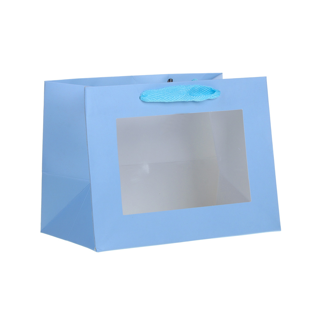 LADECOR Пакет подарочный, высококачественная бумага, с ПВХ окном, 18x13,5x11 см, 6 цветов - #2