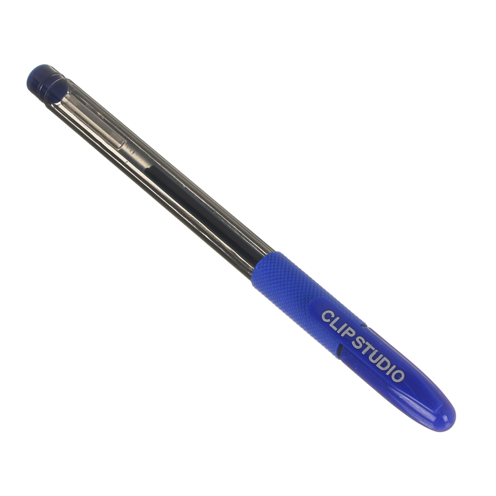 ClipStudio ручка гелевая синяя, тонированный корпус, мягкая накладка, 0,5 мм, инд. маркировка - #1