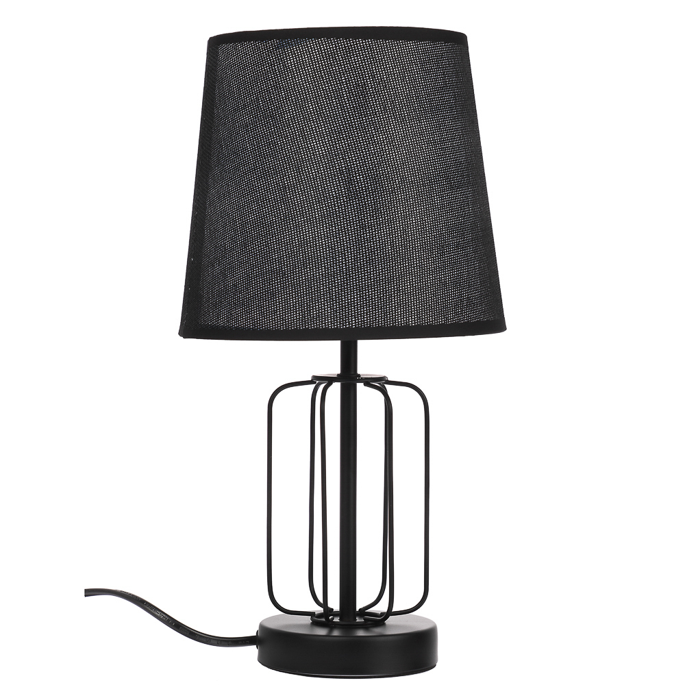 BY Светильник переносной настольный Орлеан, 35 см, Е14, 40Вт, 230В, металл, текстиль, черный - #3