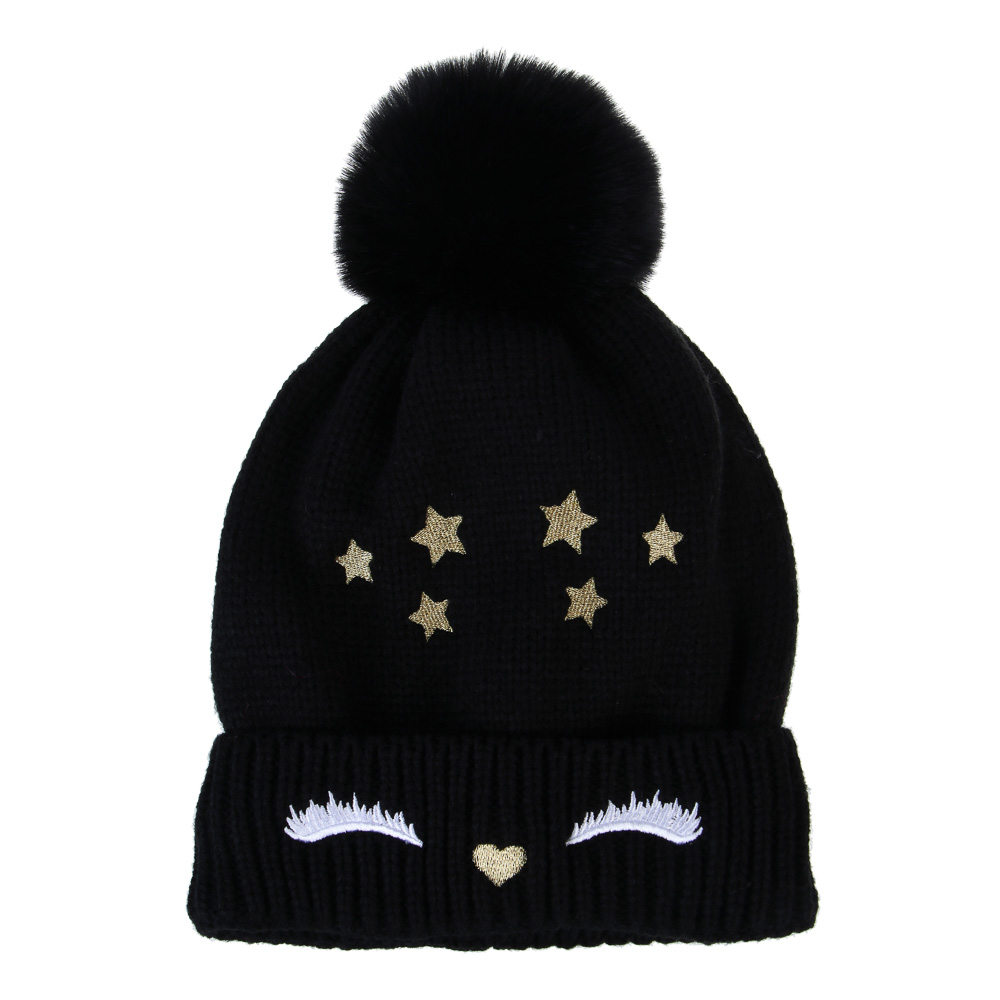 GALANTE Шапка бини детская на подкладе с вышивкой, р-р 52-54 , 3 цвета, СЗШ24-25 - #5