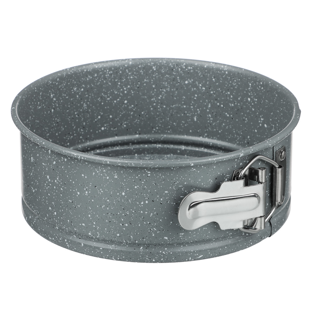 SATOSHI Буко Форма для выпечки круглая разъемная, угл.сталь, 18х6,5см, антиприг. покрытие "Мрамор" - #1