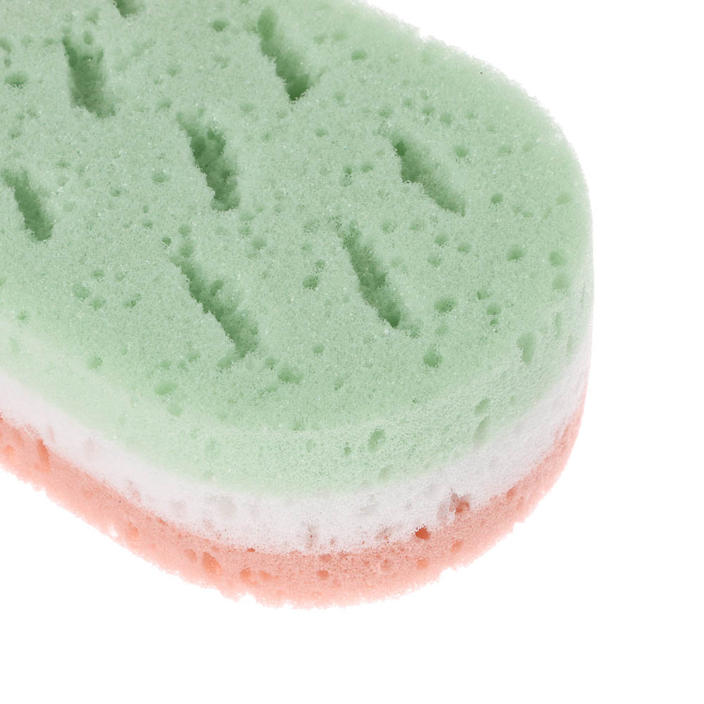 ЮL Мочалка губка поролоновая наборная сэндвич с подвесом, полиуретан, 15,5х9,5х5см, 3 цвета, МС24-01 - #7