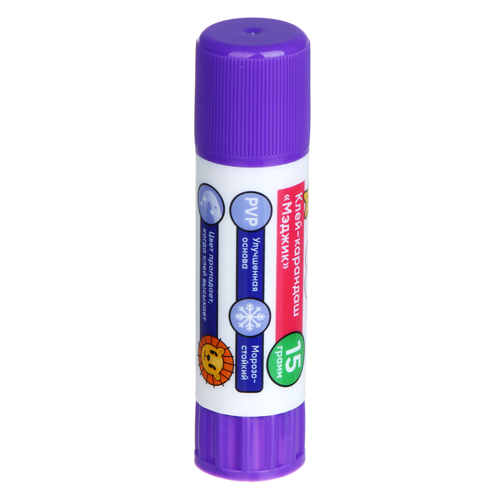 FLOMIK Клей-карандаш "Мэджик" на осн.PVP 15гр, с цветным индикатором - #2