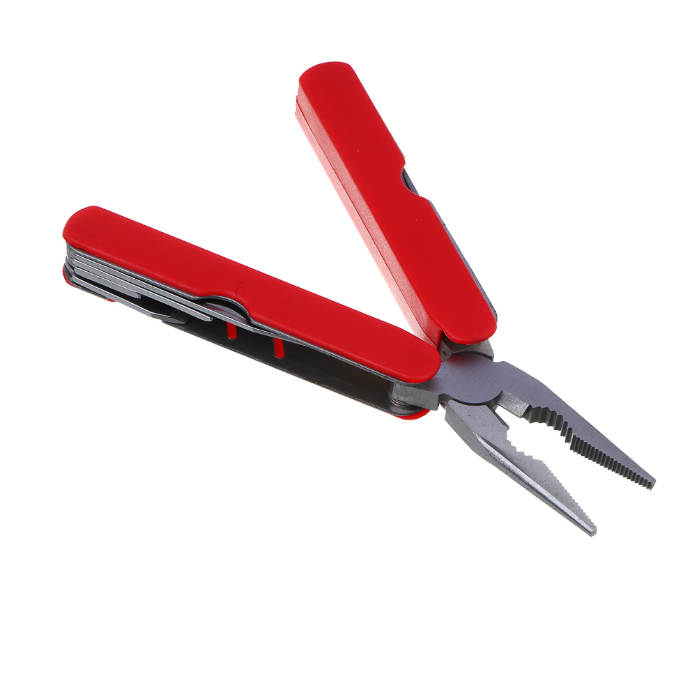 Мультитул многофункциональный тм ЕРМАК, 11 функций, нержавеющая сталь, 10 см, красн. - #4