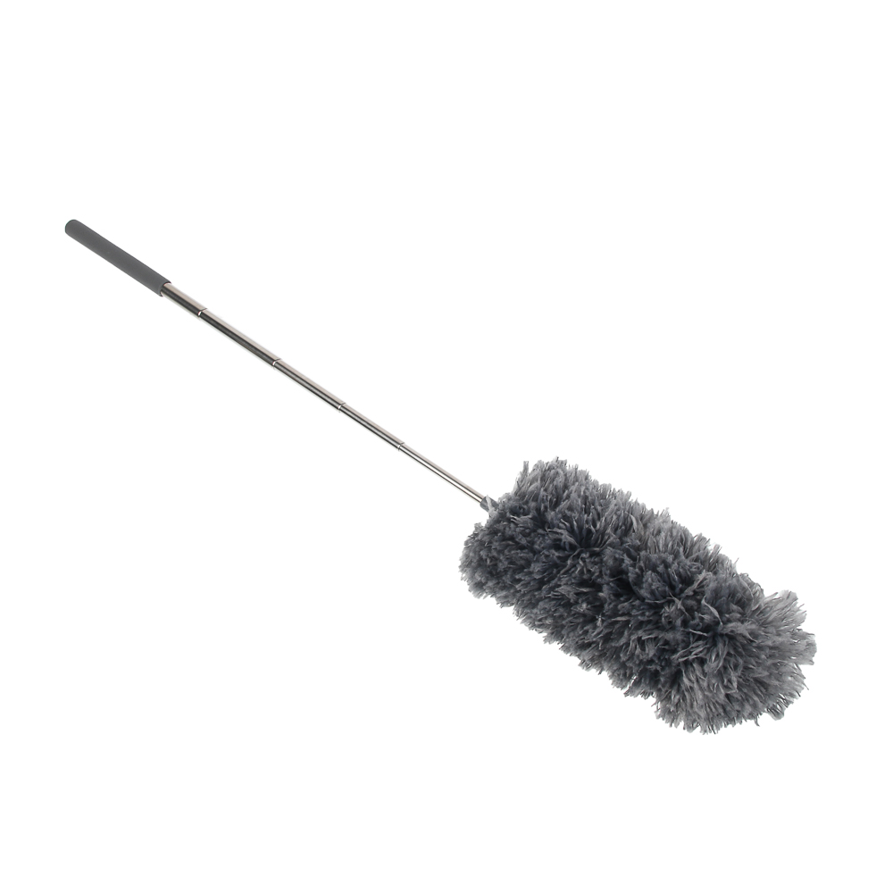 Сметка для удаления пыли телескопическая 35-80 см, тм VETTA, микрофибра 17 см, серая - #5