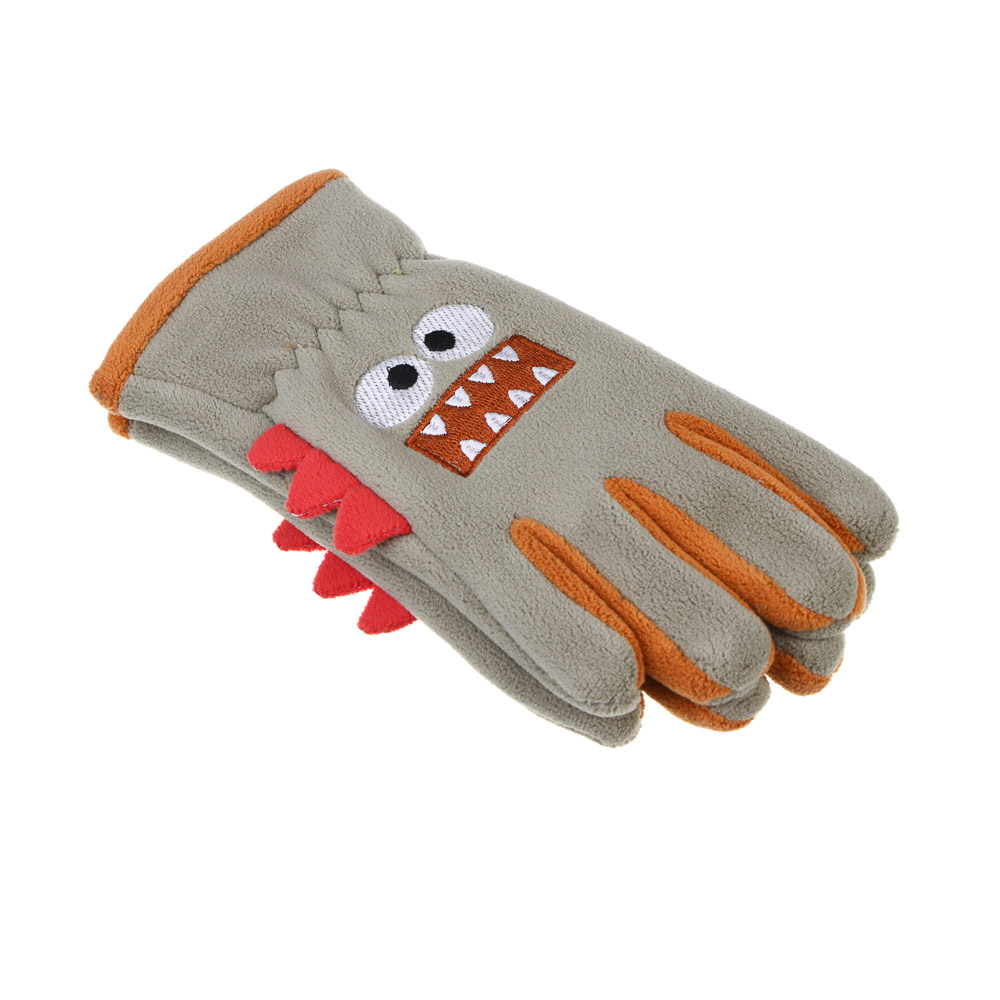 GALANTE Перчатки детские флисовые с декором, р.14, 100% полиэстер, разноцветные, ОЗ25-33 - #2