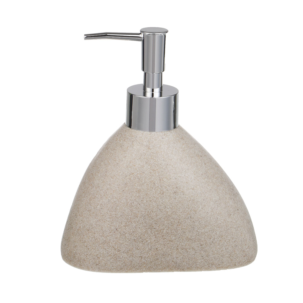 Диспенсер для жидкого мыла тм VETTA Дюна, 300мл, смола (полирезин), бежевый, 13x8x15,5см - #6