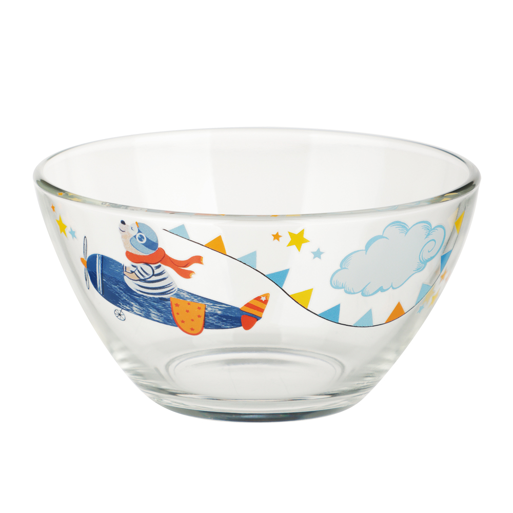 Набор для завтрака "Авиаторы", 3 предмета: кружка 200мл, салатник 12,7см (0,46л), тарелка 19,6см - #9