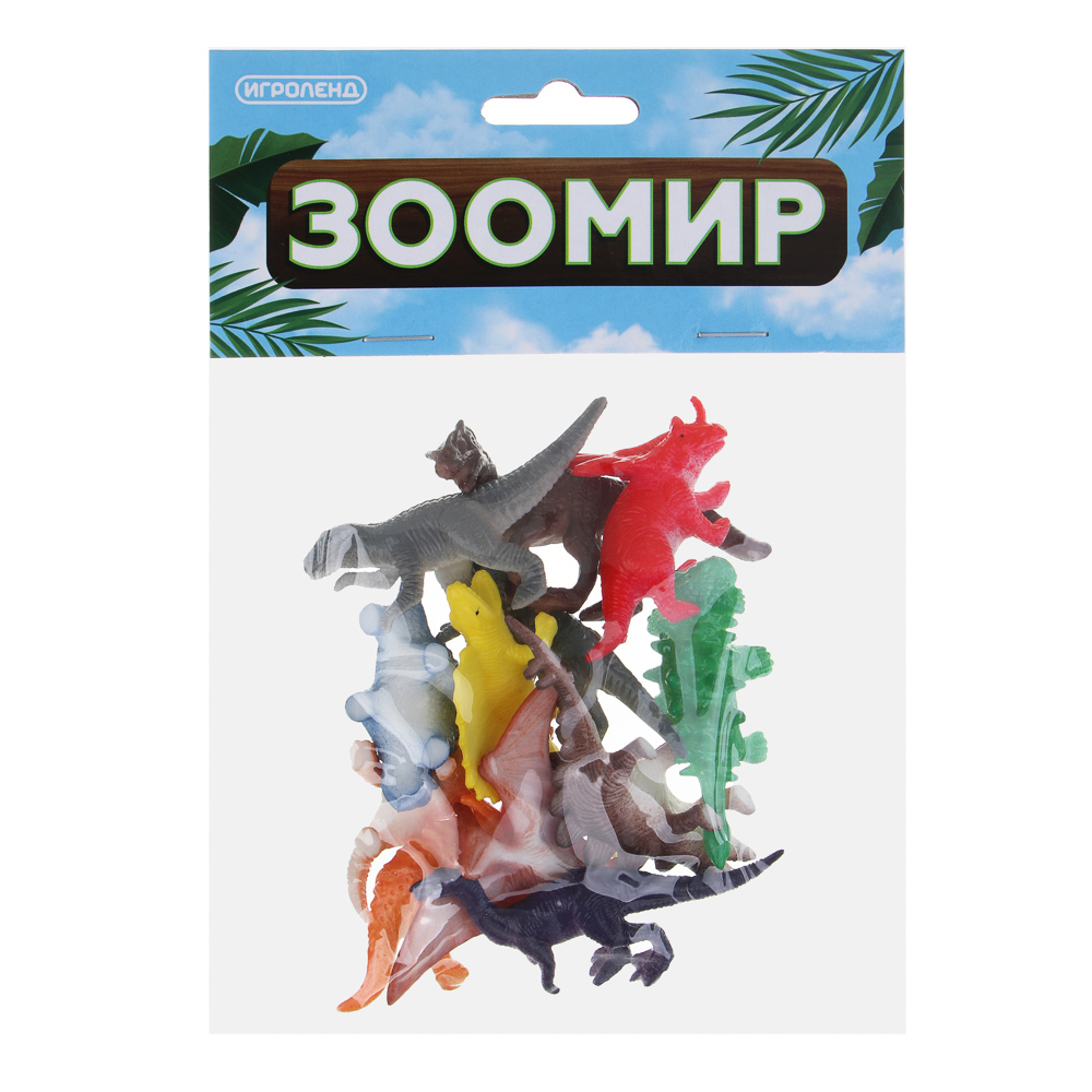 ИГРОЛЕНД Набор фигурок животных "Зоомир", 12шт, PVC, 12,5x17x3см, 3 дизайна - #10