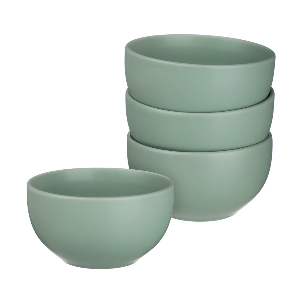 MILLIMI Набор стол.посуды 16пр(тар26см*4, тар20см*4, салатн650мл*4, кружка340мл*4) керамика, оливков - #7