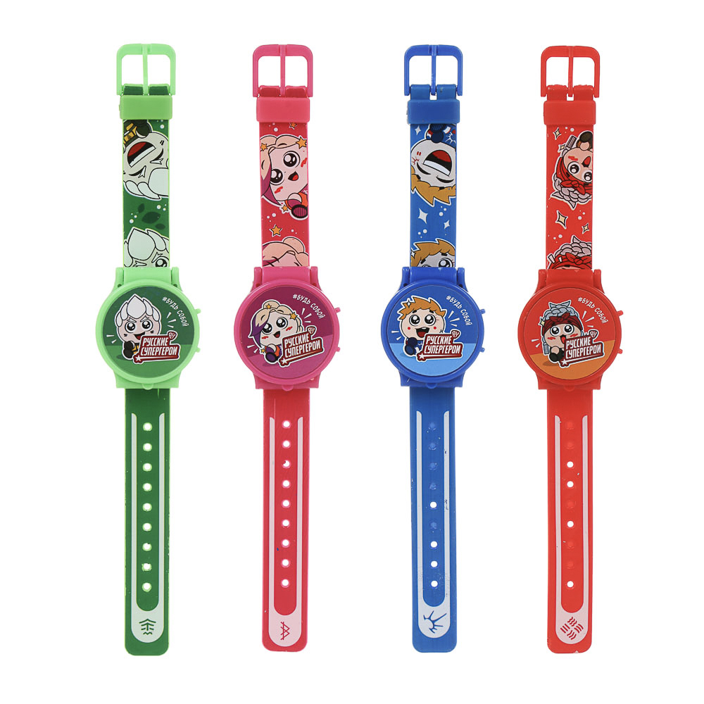 Часы детские электронные "Русские Супергерои", PVC, пластик, 1*LR41, тм BY - #4