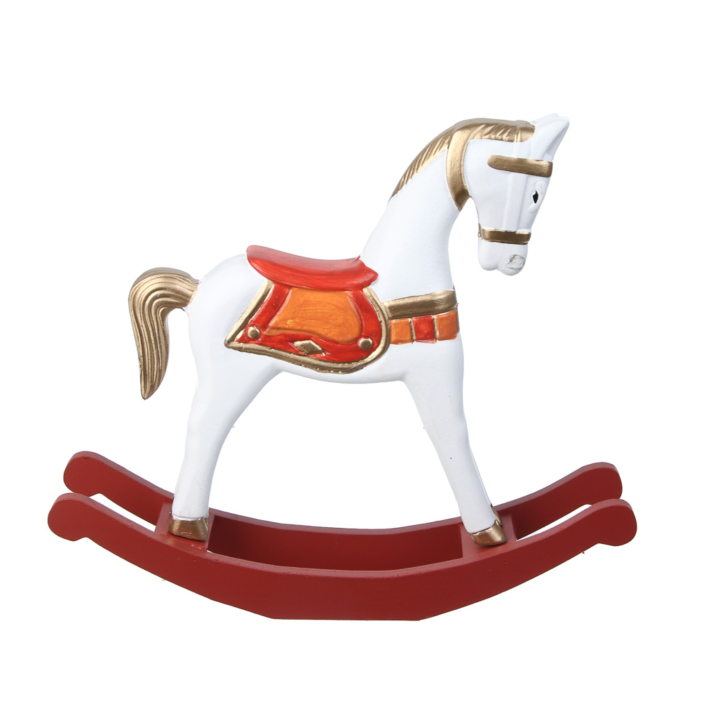 СНОУ БУМ Декоративная фигура "Лошадка-качалка" 22x26,5x6,3см, дерево - #2