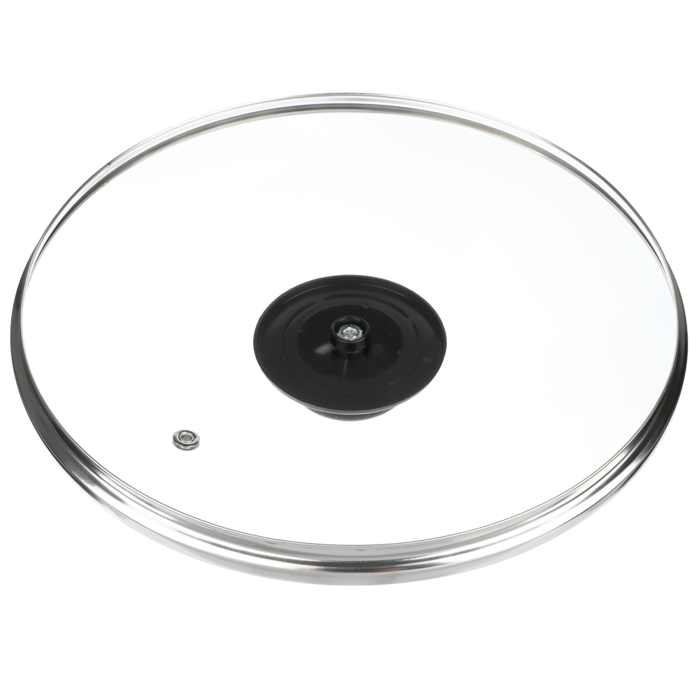 Крышка для сковороды стеклянная с металлическим ободком, 24 см - #3