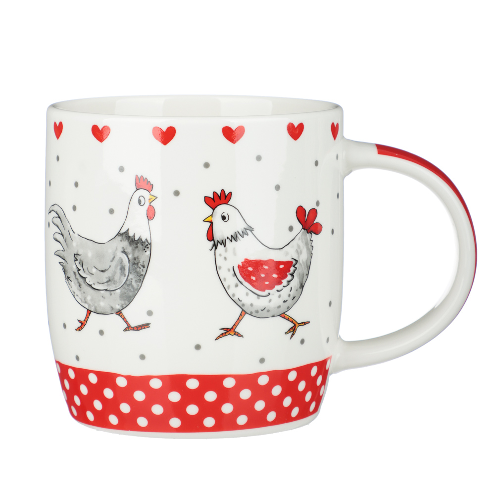 Кружка тм MILLIMI, Курочка Ряба 365 мл, 4дизайна, фарфор - #2